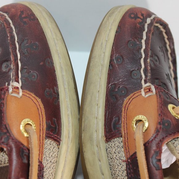 *SOLD* SPERRY Topsider Boat Shoe Leather Anchors 7 - Picture 7 of 9